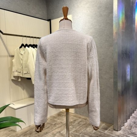 크롭 사선 집업 가디건