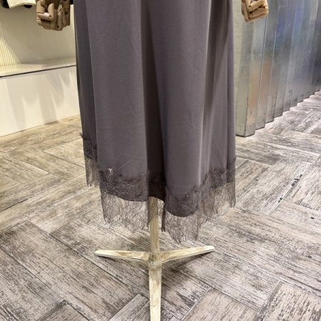 레이스 언발 밴딩 스커트