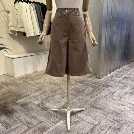 코듀로이 미디 와이드 팬츠
