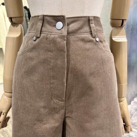 코듀로이 미디 와이드 팬츠