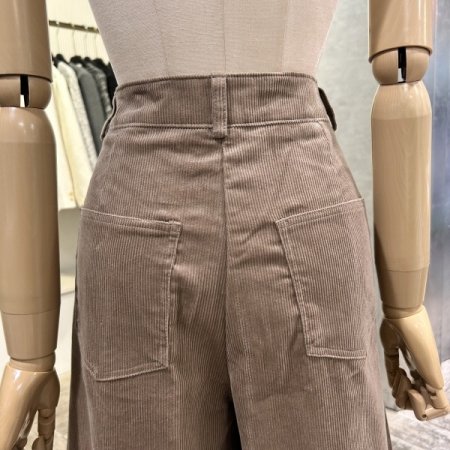 코듀로이 미디 와이드 팬츠