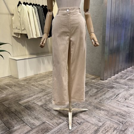 백 밴딩 코듀로이 일자 팬츠
