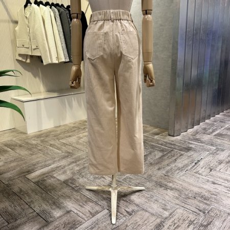 백 밴딩 코듀로이 일자 팬츠