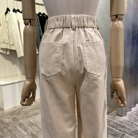 백 밴딩 코듀로이 일자 팬츠