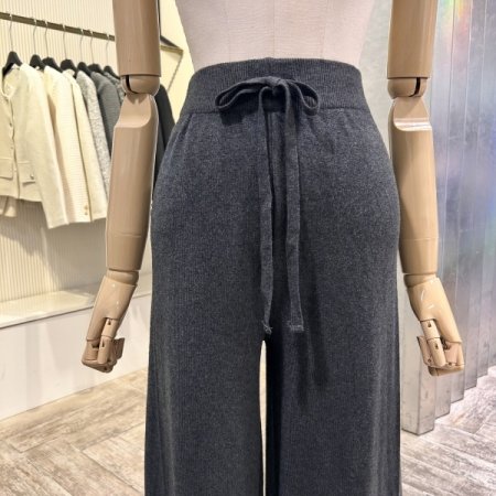 와이드 스트랩 니트 팬츠