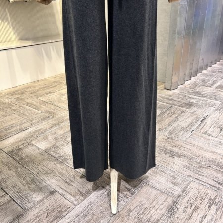 와이드 스트랩 니트 팬츠