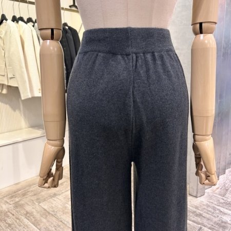 와이드 스트랩 니트 팬츠