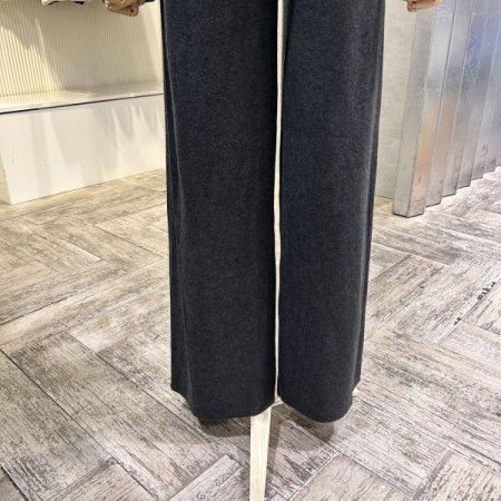 와이드 스트랩 니트 팬츠