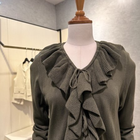 프릴 스트랩 가디건