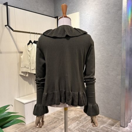 프릴 스트랩 가디건