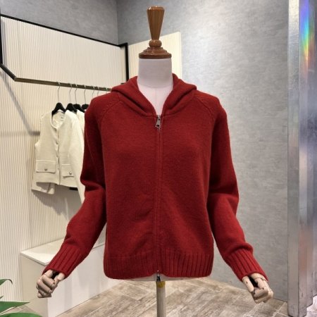 집업 후드 니트 가디건