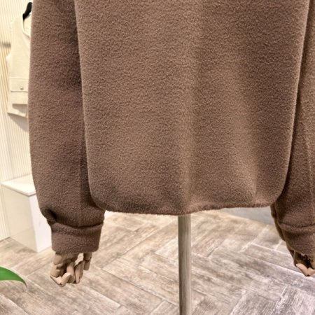 니트 카라 탈부착 단추 가디건