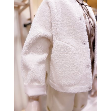 라운드넥 뽀글이 무스탕