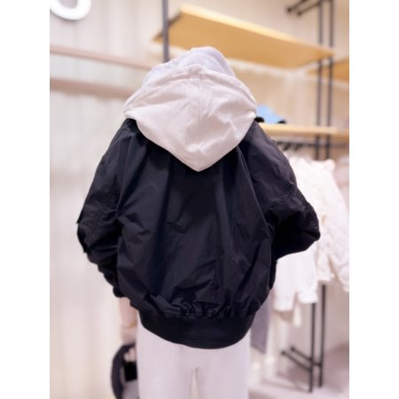 져지후드 탈착 단면립 항공점퍼	