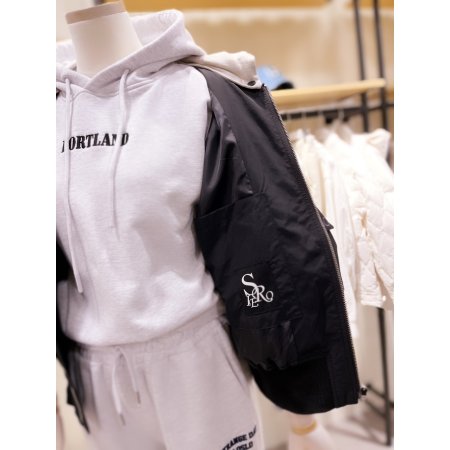 져지후드 탈착 단면립 항공점퍼	