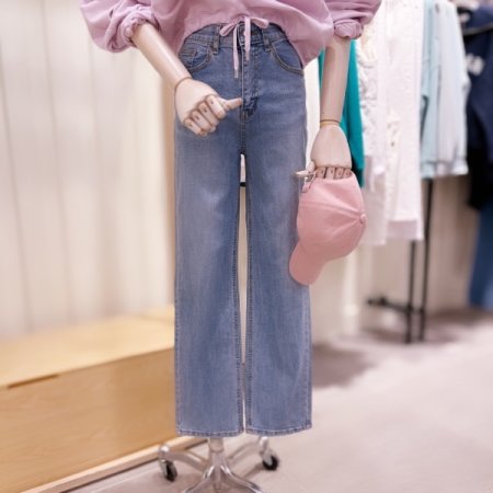 스트레이트핏 라이트 데님