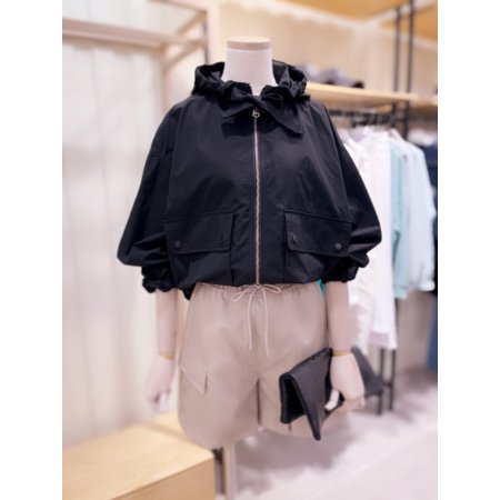 허리 스트링 인조가죽 숏 팬츠