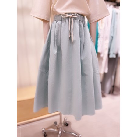 사선 포켓 디테일 밴딩 스커트