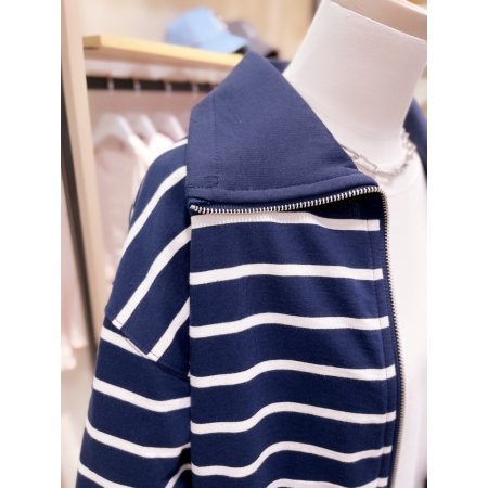 스트라이프 랍빠 카라 집업