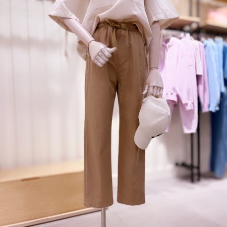 투턱 린넨 밴딩 팬츠