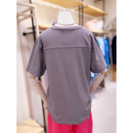 라즈베리 비즈자수 반팔 티셔츠