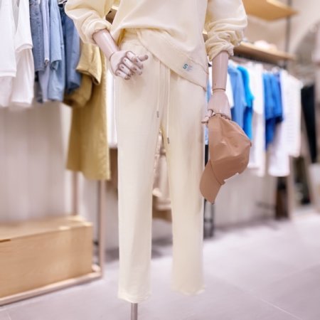 혼솔지퍼 포켓 디테일 져지 팬츠