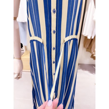 단추여밈 스트라이프 원피스