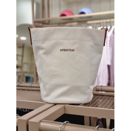 레터링 프린트 캔버스 숄더백