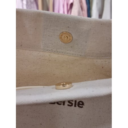 레터링 프린트 캔버스 숄더백