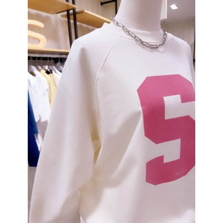 S후로피 밑단 스트링 맨투맨 티셔츠