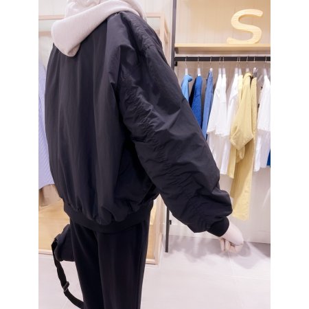 후드 탈착 오버핏 패딩 항공 점퍼