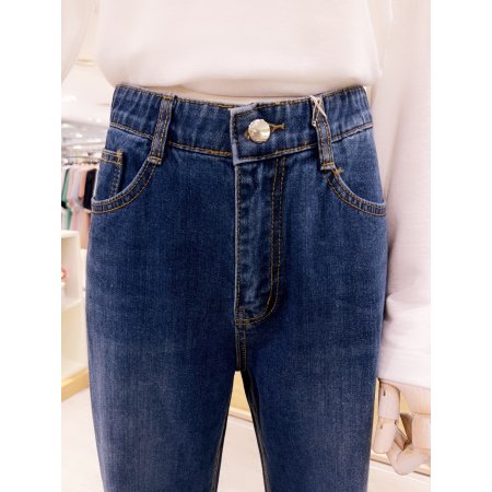 세미배기 루즈핏 난스판 데님팬츠