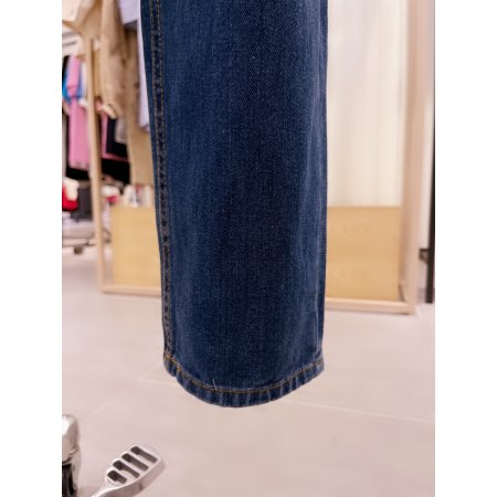 세미배기 루즈핏 난스판 데님팬츠