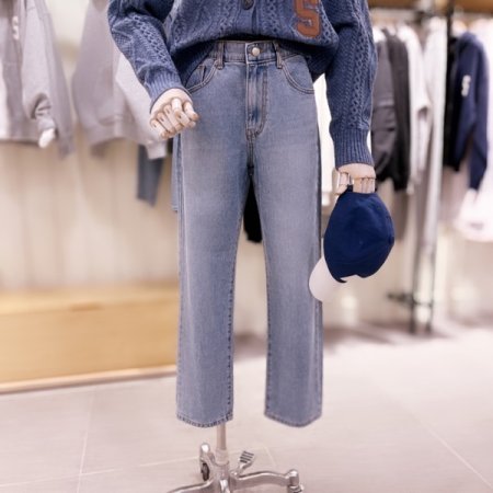 레귤러핏 빈티지 워싱 데님 팬츠