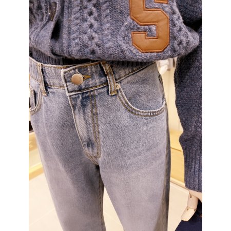 레귤러핏 빈티지 워싱 데님 팬츠