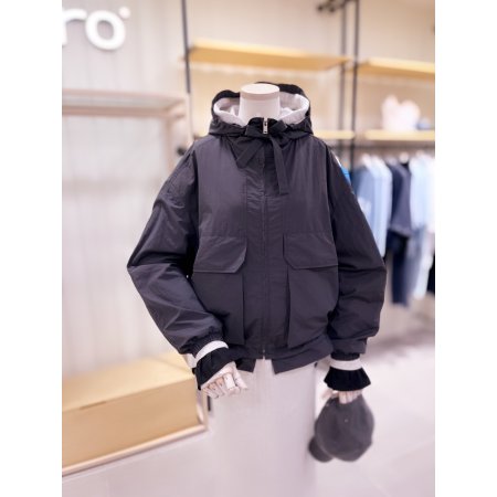 플랩 포켓 후드 점퍼