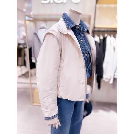 소매 탈부착 소프트 패딩 점퍼