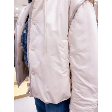 소매 탈부착 소프트 패딩 점퍼