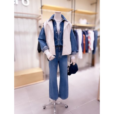 소매 탈부착 소프트 패딩 점퍼