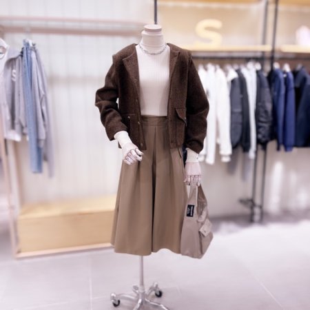 라운드넥 보카시 크랍자켓