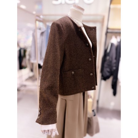 라운드넥 보카시 크랍자켓