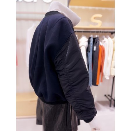 뒤판 울배색 패딩 안감 항공 점퍼