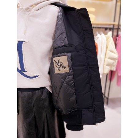 뒤판 울배색 패딩 안감 항공 점퍼