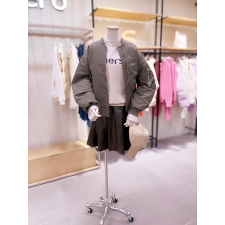 뒤판 울배색 패딩 안감 항공 점퍼