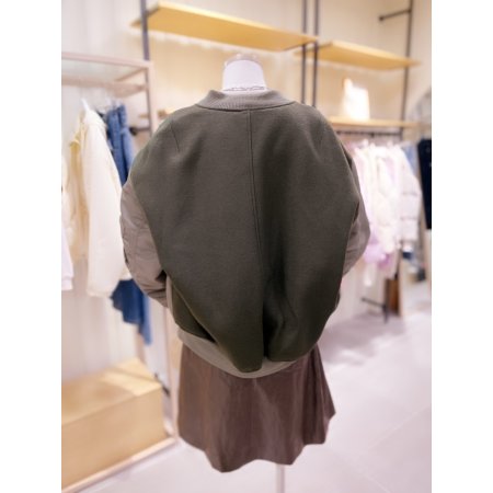 뒤판 울배색 패딩 안감 항공 점퍼