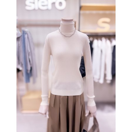 오드람프 터틀넥 골지 니트