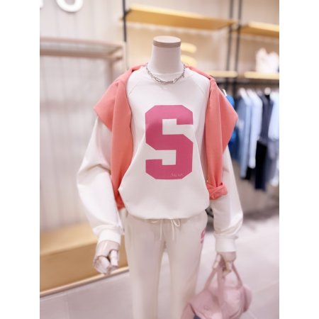 후로피 밑단 스트링 맨투맨 티셔츠