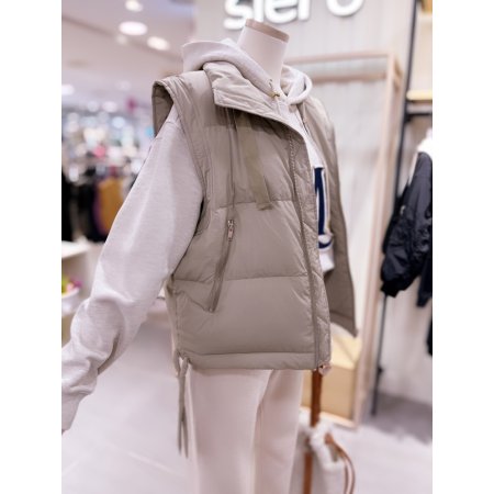 하이넥 지퍼 다운 베스트