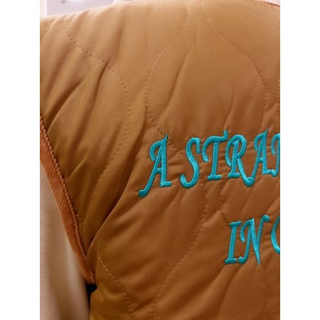 사선 아웃포켓 배색 덤블 베스트