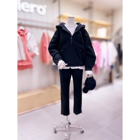 플리스 배기 핏 팬츠